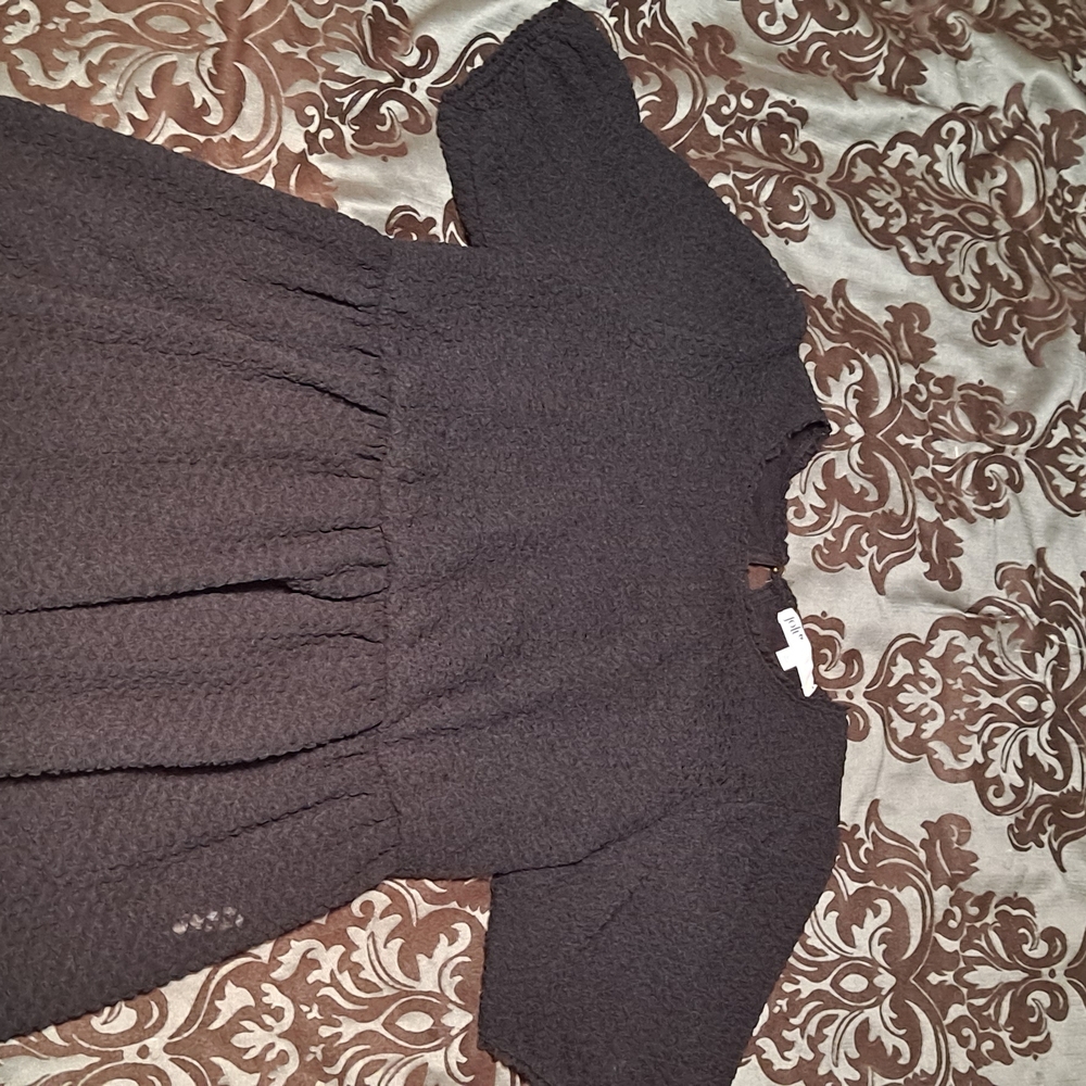 Jolt Black Textured Garment